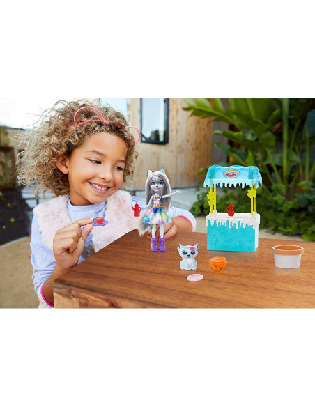 Set Enchantimals by Mattel papusa Hawna Husky, figurina Whipped
