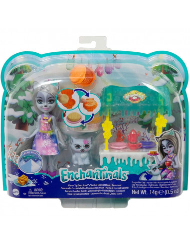 Set Enchantimals by Mattel papusa Hawna Husky, figurina Whipped