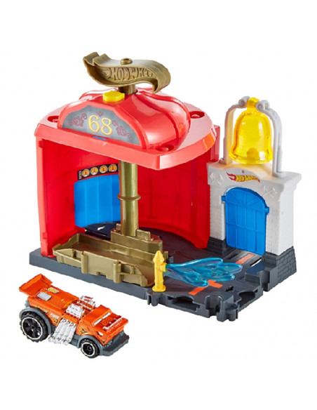 Pista de masini Hot Wheels by Mattel City Downtown Fire Station