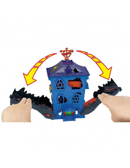 Pista de masini Hot Wheels by Mattel Croc Mansion Attack cu