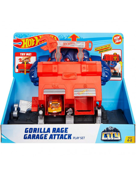 Pista de masini Hot Wheels by Mattel Gorilla Rage Garage Attack