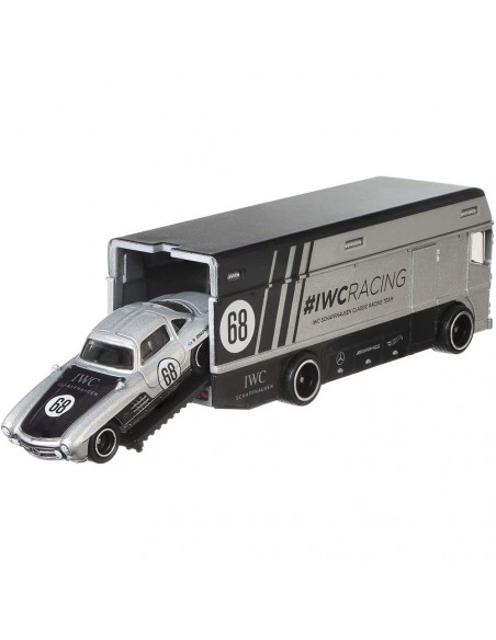 Camion Hot Wheels by Mattel Car Culture Euro Hauler cu masina