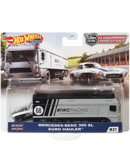 Camion Hot Wheels by Mattel Car Culture Euro Hauler cu masina
