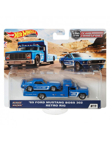 Camion Hot Wheels by Mattel Car Culture Retro Rig cu masina