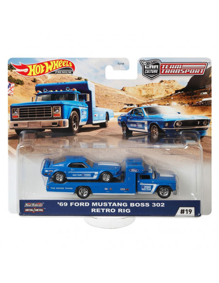 Camion Hot Wheels by Mattel Car Culture Retro Rig cu masina