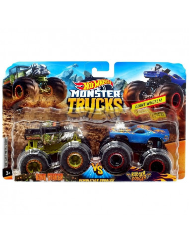 Set Hot Wheels by Mattel Monster Trucks Demolition Doubles Bone