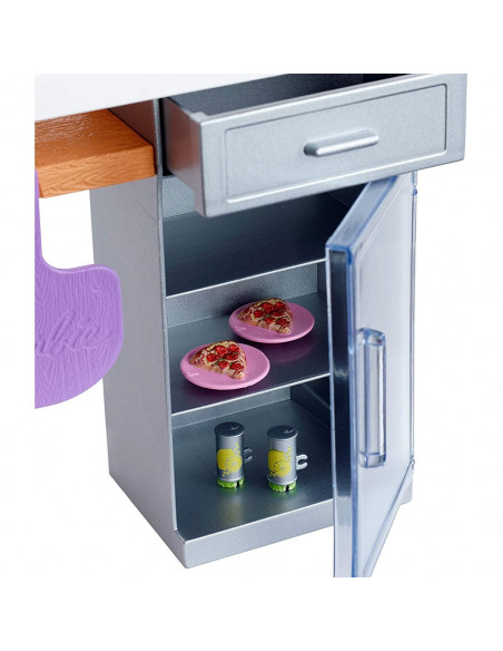 Set Barbie by Mattel Pizzerie cu accesorii,MT-FXG37-FXG39
