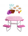 Set Barbie by Mattel Masa de picnic cu accesorii,MT-FXG37-FXG40