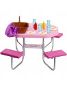 Set Barbie by Mattel Masa de picnic cu accesorii,MT-FXG37-FXG40