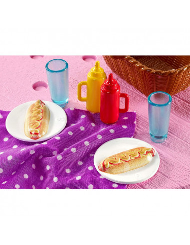 Set Barbie by Mattel Masa de picnic cu accesorii,MT-FXG37-FXG40