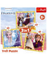 Set puzzle 3 in 1 Trefl Disney Frozen 2, Puternicele Ana si