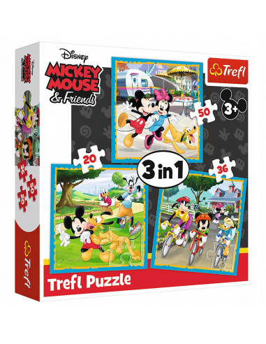 Set puzzle 3 in 1 Trefl Disney Mickey Mouse, Mickey si