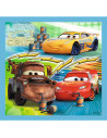 Set puzzle 3 in 1 Trefl Disney Cars, Pregatiri pentru cursa