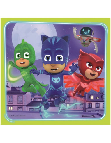 Set puzzle 3 in 1 Trefl Eroi in Pijama, Gata de actiune, 1x20
