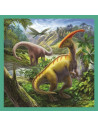 Set puzzle 3 in 1 Trefl Lumea extraordinara a dinozaurilor