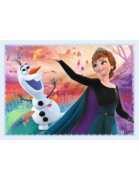 Set puzzle 4 in 1 Trefl Disney Frozen 2, In padurea magica