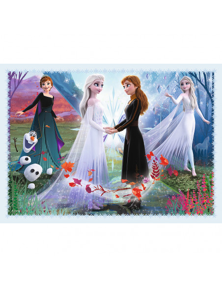 Set puzzle 4 in 1 Trefl Disney Frozen 2, In padurea magica