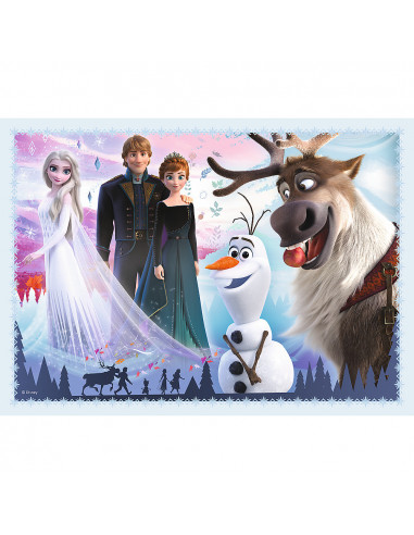 Set puzzle 4 in 1 Trefl Disney Frozen 2, In padurea magica