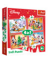 Set puzzle 4 in 1 Trefl Disney, Sarbatoarea Craciunului, 1x35