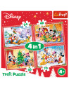 Set puzzle 4 in 1 Trefl Disney, Sarbatoarea Craciunului, 1x35