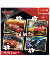 Set puzzle 4 in 1 Trefl Disney Cars, Gata de cursa 1x35 piese