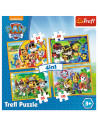 Set puzzle 4 in 1 Trefl Paw Patrol, Mereu punctual, 1x35 piese