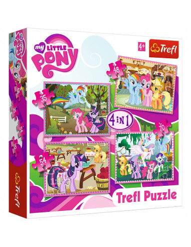 Set puzzle 4 in 1 Trefl My Little Pony, Poneii in vacanta, 1x35