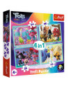 Set puzzle 4 in 1 Trefl DreamWorks Trolls, Turneul trolilor