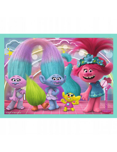 Set puzzle 4 in 1 Trefl DreamWorks Trolls, Turneul trolilor