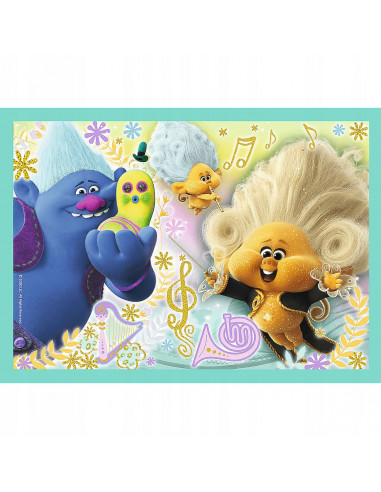 Set puzzle 4 in 1 Trefl DreamWorks Trolls, Turneul trolilor