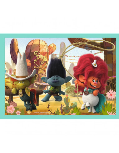 Set puzzle 4 in 1 Trefl DreamWorks Trolls, Turneul trolilor