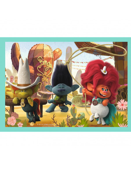 Set puzzle 4 in 1 Trefl DreamWorks Trolls, Turneul trolilor
