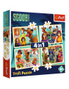 Set puzzle 4 in 1 Trefl Scooby Doo si prietenii, 1x35 piese