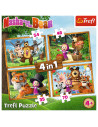 Set puzzle 4 in 1 Trefl Masha and the Bear, Aventurile lui