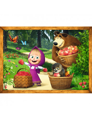 Set puzzle 4 in 1 Trefl Masha and the Bear, Aventurile lui