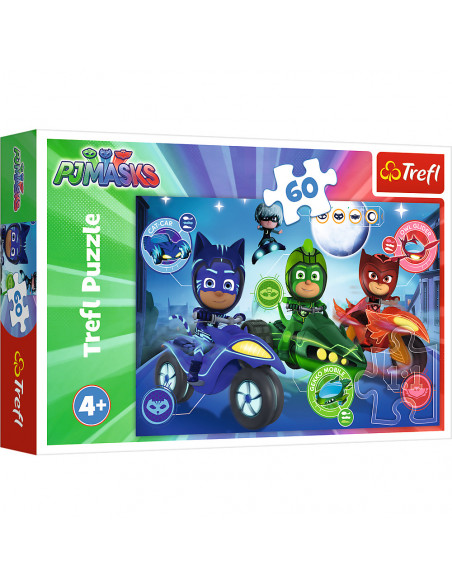 Puzzle Trefl Eroi in Pijama, Cursa nocturna 60 piese,TR-17324