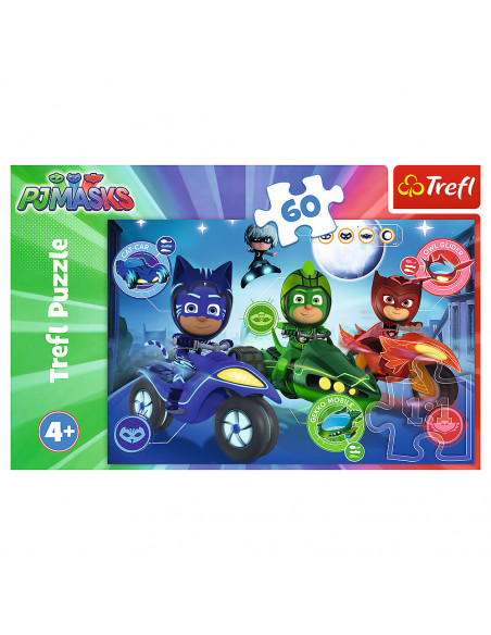Puzzle Trefl Eroi in Pijama, Cursa nocturna 60 piese,TR-17324