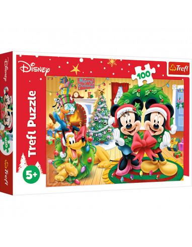 Puzzle Trefl Disney Mickey Mouse, Magia Craciunului 100