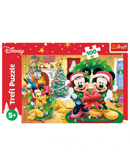Puzzle Trefl Disney Mickey Mouse, Magia Craciunului 100