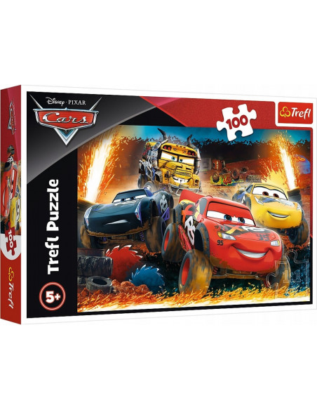 Puzzle Trefl Disney Cars, Cursa extrema 100 piese,TR-16358