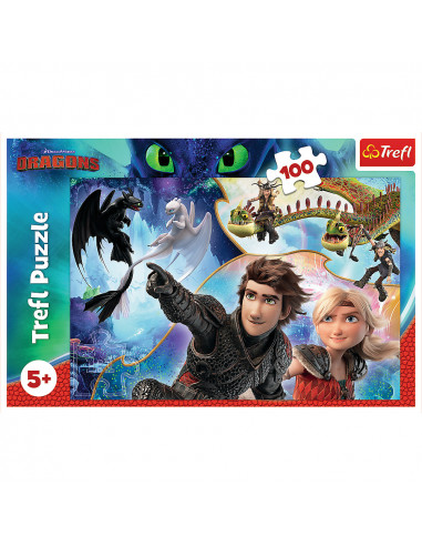 Puzzle Trefl DreamWorks Dragons, Pe taramul dragonilor 100