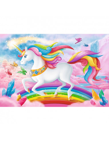 Puzzle Trefl Lumea de cristal a unicornilor 100 piese,TR-16364