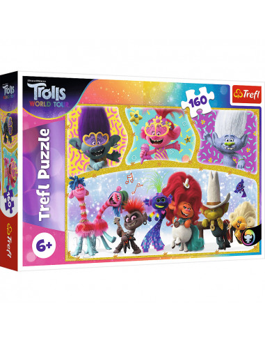 Puzzle Trefl DreamWorks Trolls, Lumea fericita a Trolilor 160