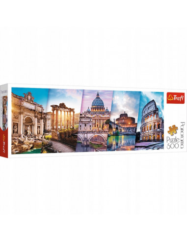 Puzzle Trefl Panorama, Calatorind prin Italia 500 piese,TR-29505