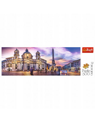 Puzzle Trefl Panorama, Piata Navona Roma 500 piese,TR-29501