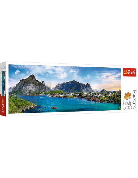 Puzzle Trefl Panorama, Arhipelagul Lofoten Norvegia 500