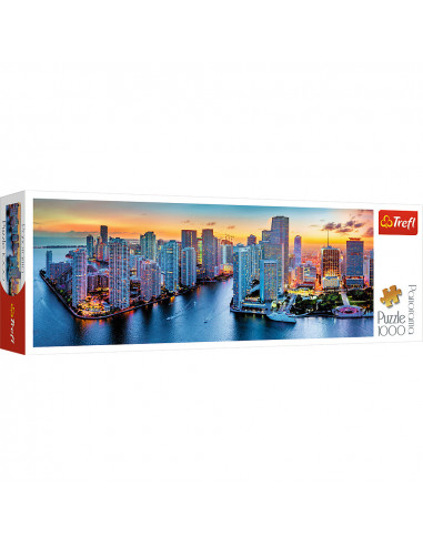 Puzzle Trefl Panorama, Miami dupa intuneric 1000 piese,TR-29027