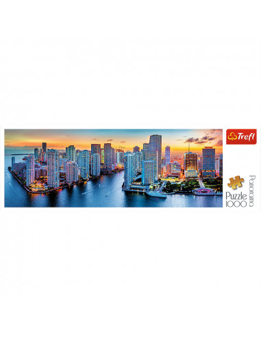 Puzzle Trefl Panorama, Miami dupa intuneric 1000 piese,TR-29027