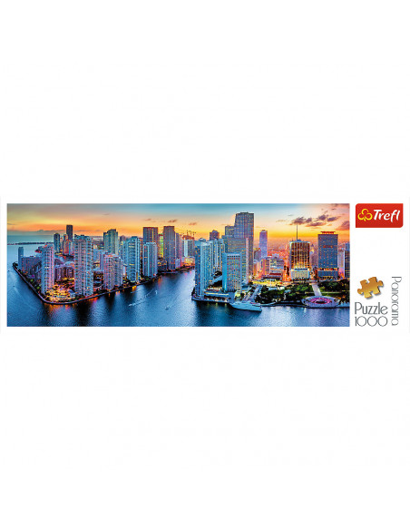 Puzzle Trefl Panorama, Miami dupa intuneric 1000 piese,TR-29027