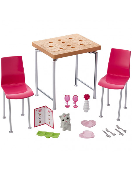 Set Barbie by Mattel Estate Masa cu scaune si accesorii